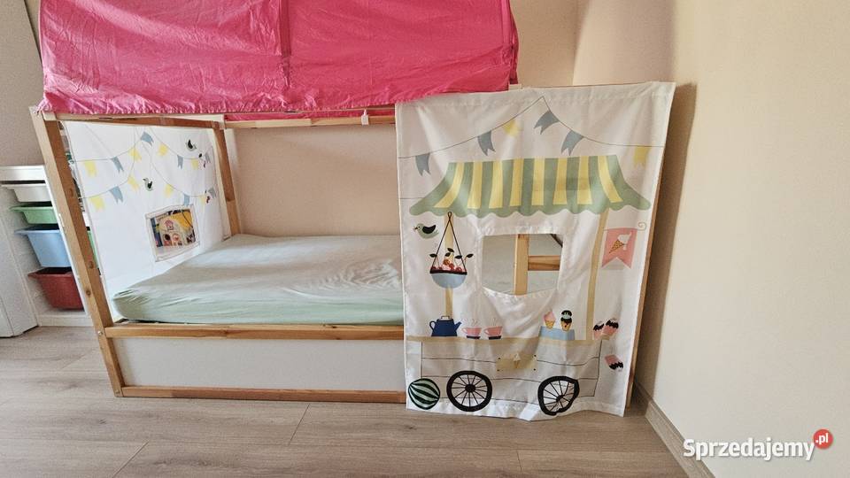 Łóżko IKEA KURA z materacem i baldachimem Warszawa