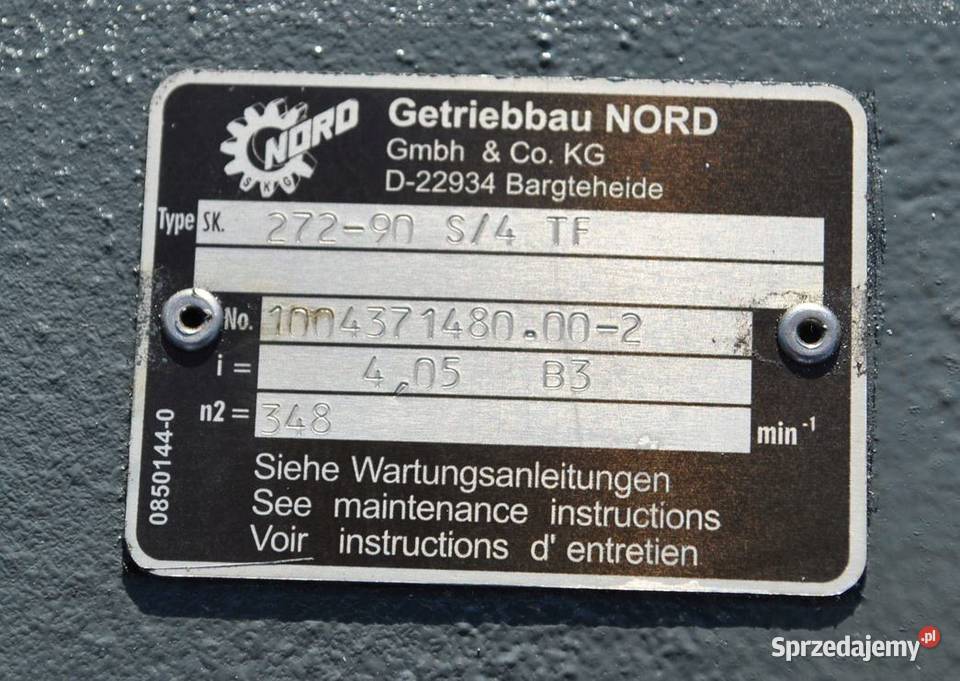 Motoreduktor 11kw 348obrmin Firmy NORD Kargowa sprzedam
