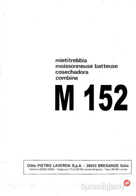 Laverda 3700 M152 katalog części zamiennych Kielce sprzedam