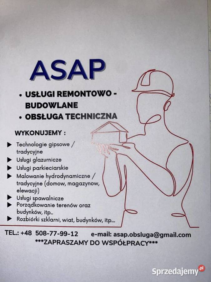 Remont rozbiórka malowanie agregatem Raszyn