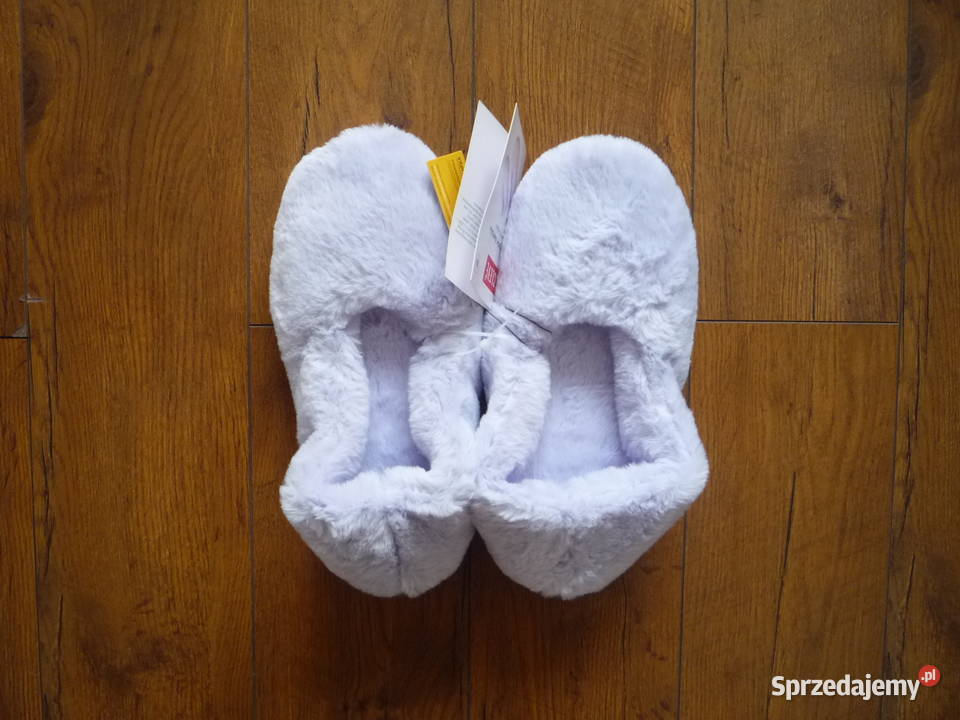 Nowe Cleve 3839 Kapcie damskie futerko lila fioletowy