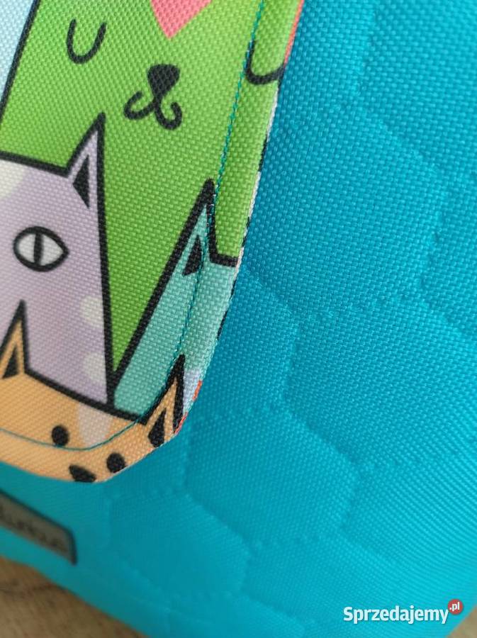 Niebieska Torebka Koszyk w KOTKI handmade