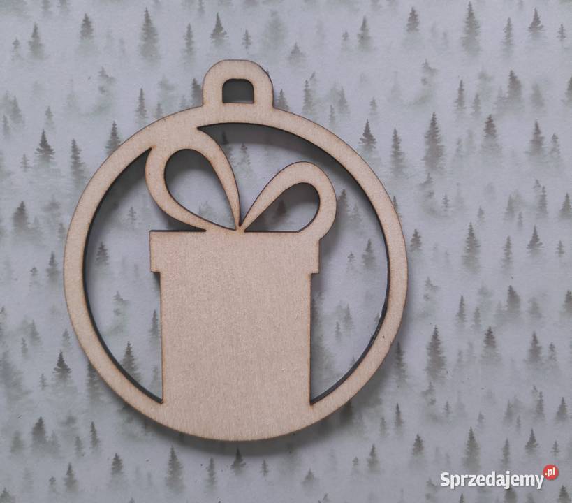 bombka sklejka 10 decoupage scrapbooking mod24 Rękodzieło pomorskie