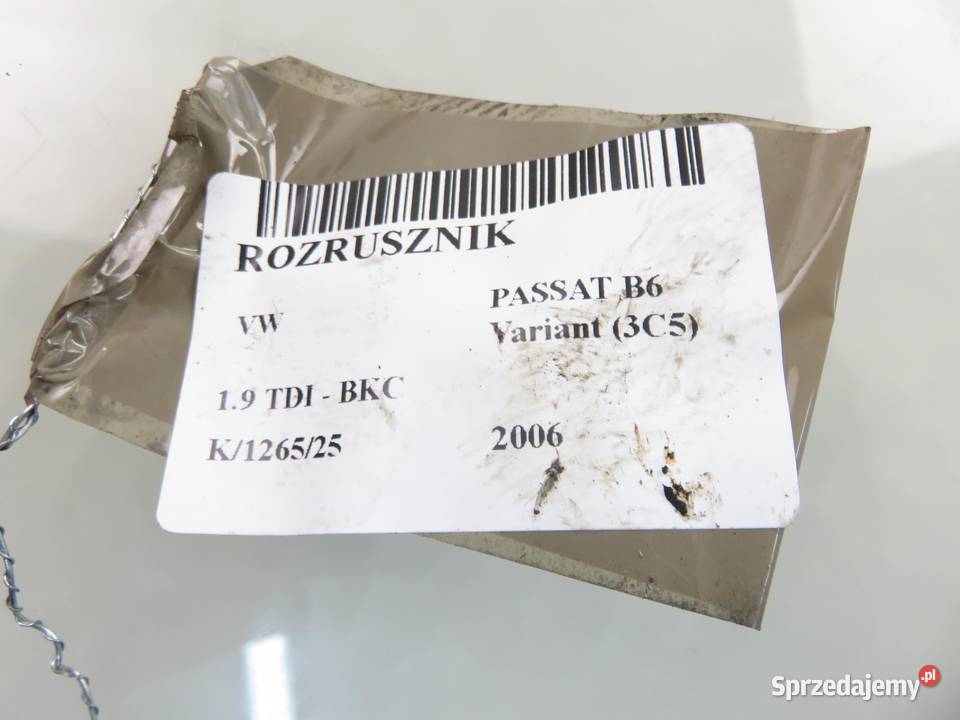 ROZRUSZNIK VW PASSAT B6 19 TDI 02Z911023H