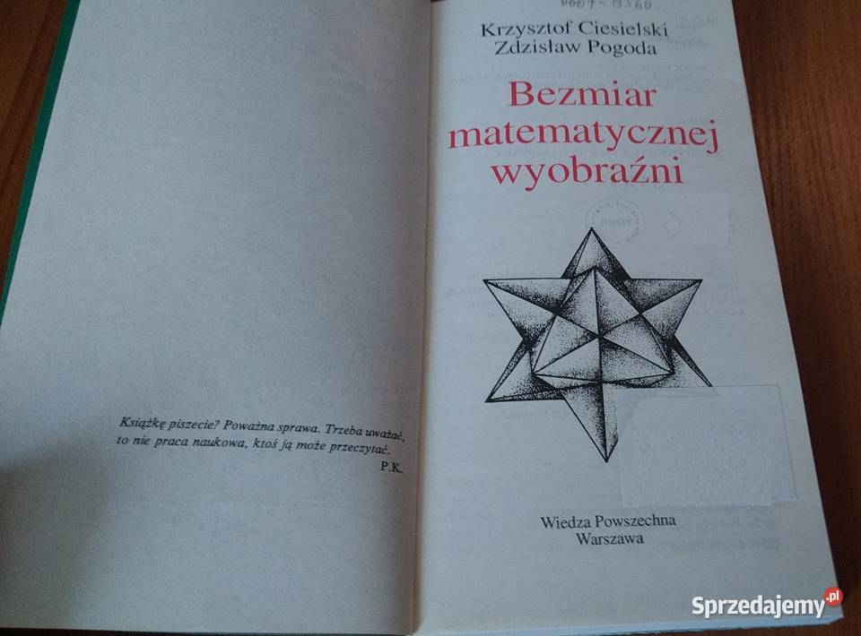 Bezmiar matematycznej wyobraźni Ciesielski miękka Gdańsk