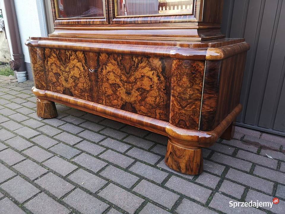 Witryna ARTDECO Politura Orzech Stara Antyk wielkopolskie