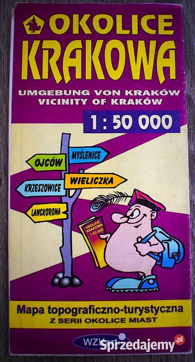 Krakowa mapa z przewodnikiem z roku 1991 Antykwariat sprzedam