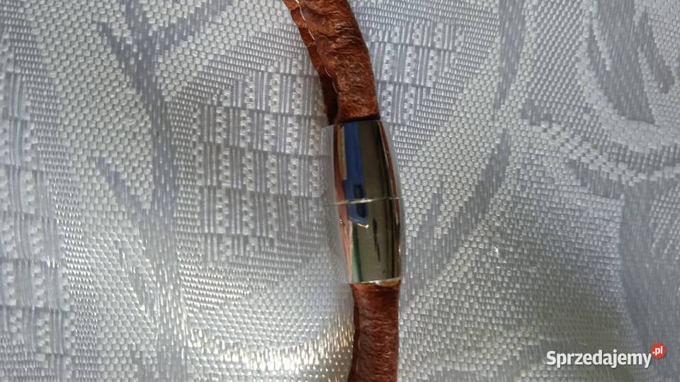 SKÓRZANA BRANSOLETA NA MAGNES Piła