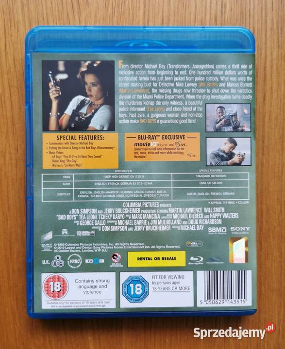 Bad Boys Bluray En 1995 Will Smith Parzęczew