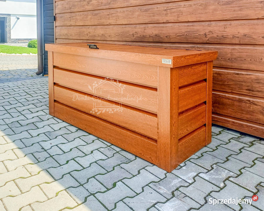 Skrzynia ogrodowa metalowa kufer 120x50x70 złoty Radom