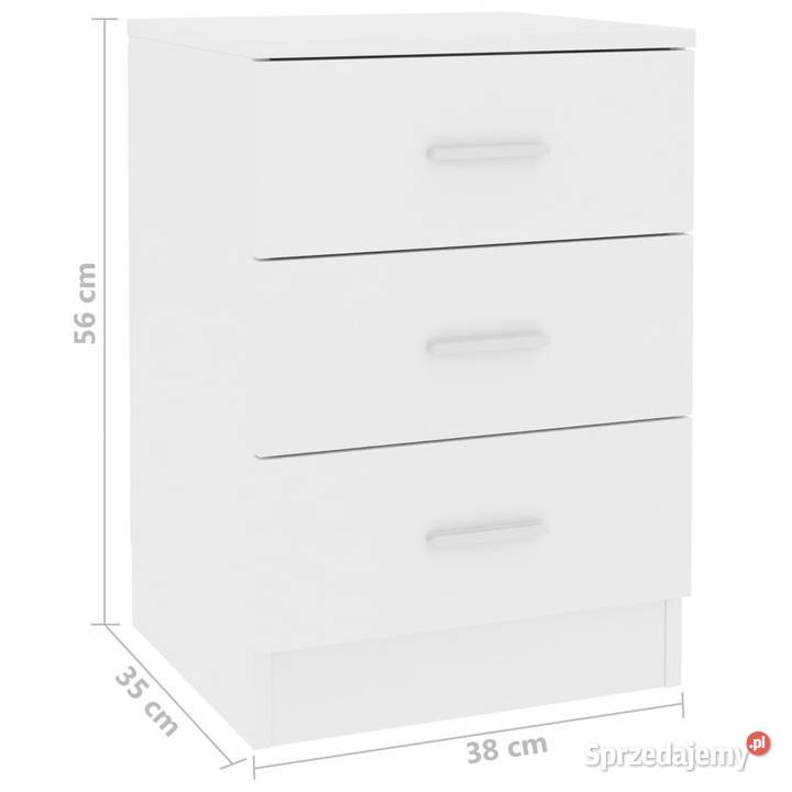 Szafka nocna biała 38x35x56 materiał Warszawa