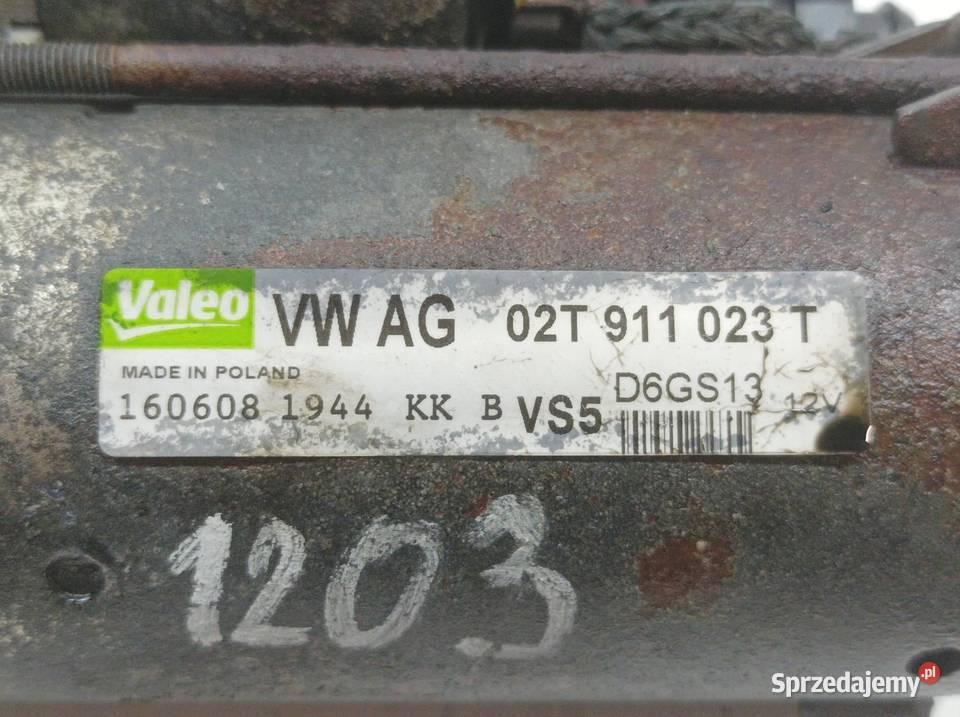 ROZRUSZNIK 02T911023T 16 8V Seat Leon II Rok produkcji 2009 sprzedam