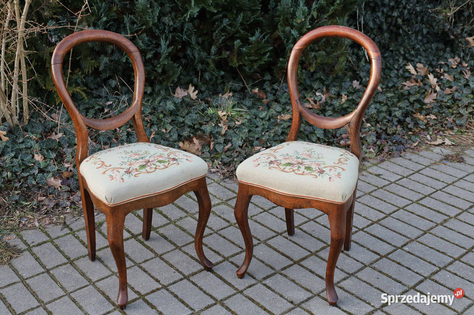 Para krzeseł krzesła Ludwik gobelin do renowacji Meble Dobrzany