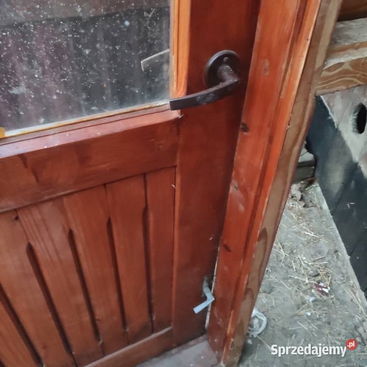 DRZWI ZEWNĘTRZNE BALKONOWE DREWNIANE OKNA