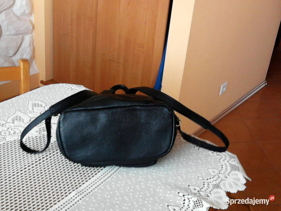 Oryginalny czarny skórzany plecak Michael Kors Sosnowiec