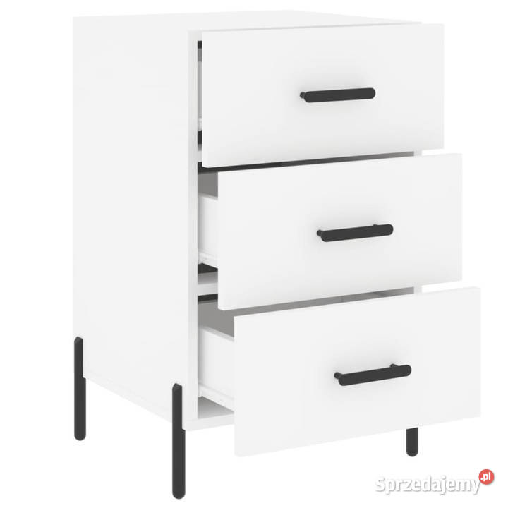 Szafka nocna biała 40x40x66 materiał