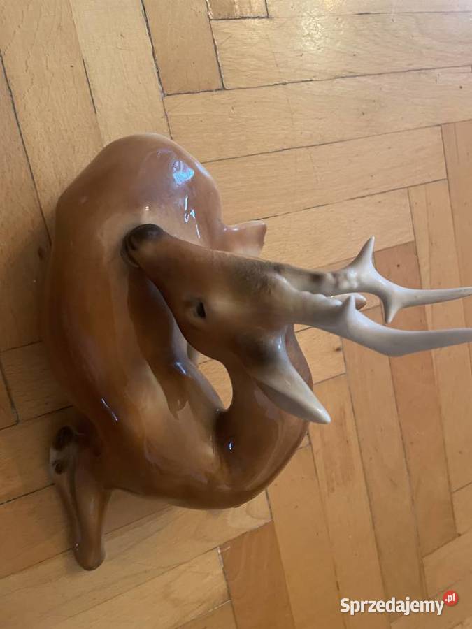 Jeleń Royal Dux figurka porcelanowa Częstochowa