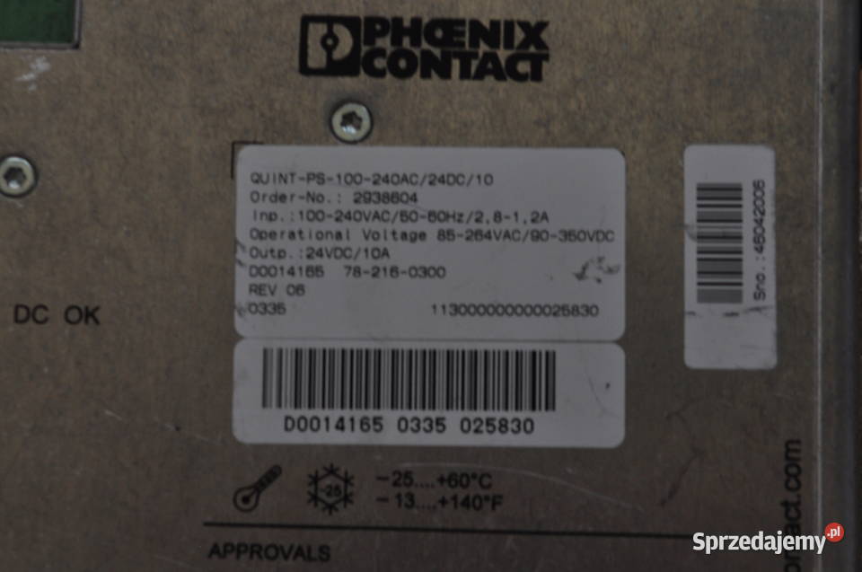 10x Phoenix Contact zasilacz 10A 24V 225285V