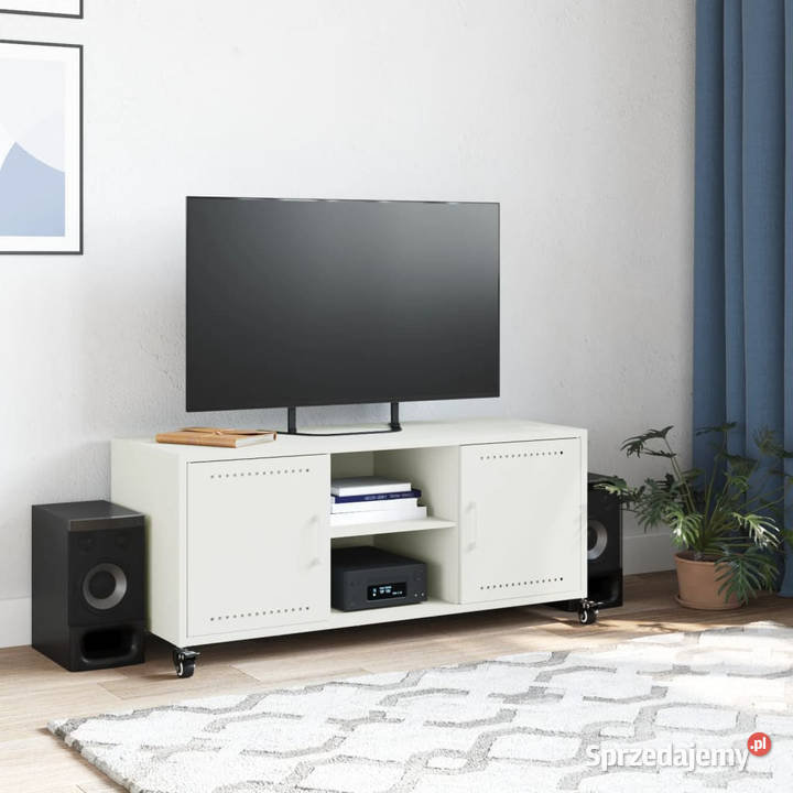 Szafka RTV biała 1005x39x435 stal WM846667 Warszawa