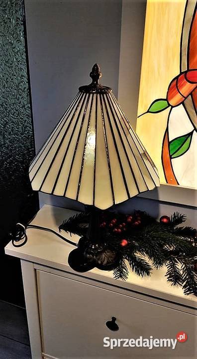 Lampa witrażowa ręcznie robiona Dom i Ogród Poznań