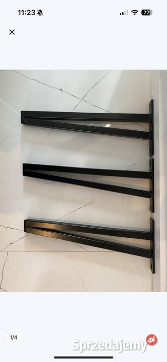 Czarne Nogi metalowe 45 Noga Stolik kawowy Bochnia