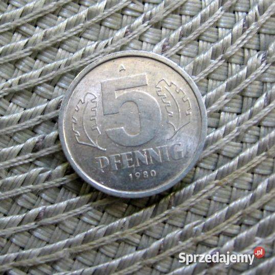 DDR 5 Pfennig 1980r Ładna Kalisz