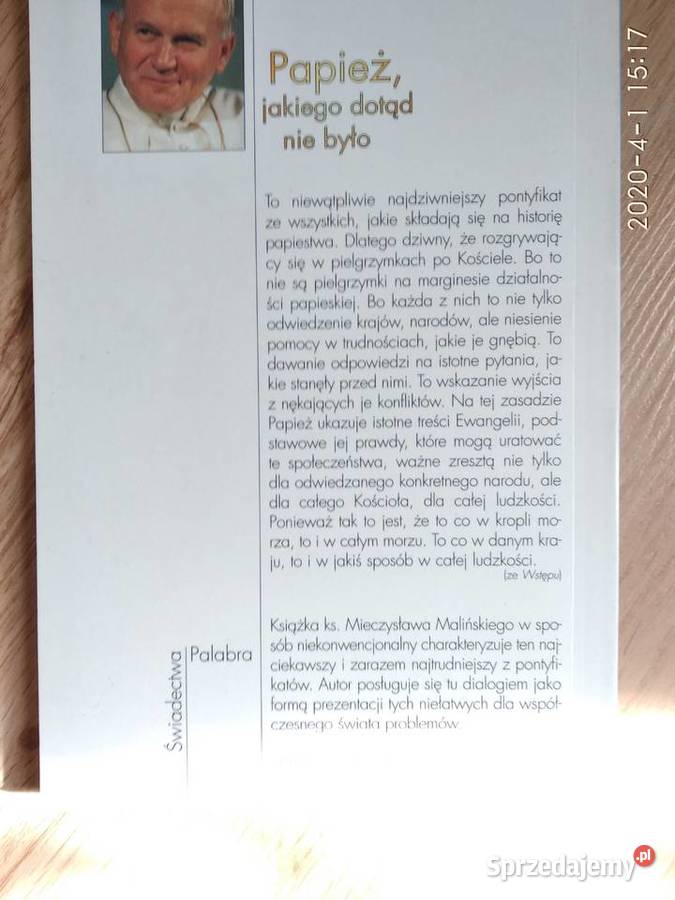 Papież jakiego dotąd nie było ks mieczysłąw wielkopolskie