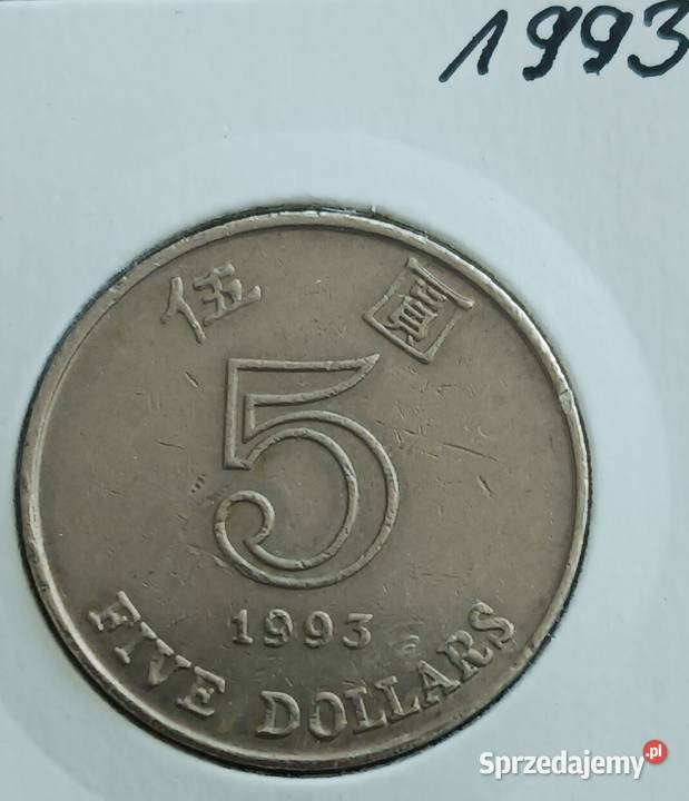 5 Dolarów Hong Kong 1993 r Konin