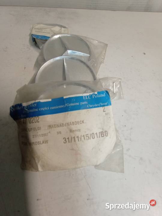 Dekielki Mercedes 75mm srebrne Komplet 4 do felg Części samochodowe Piława Górna sprzedam