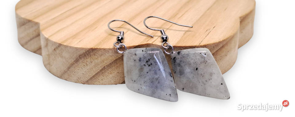 Kolczyki z LABRADORYTU labradoryt trapez Biżuteria Warszawa