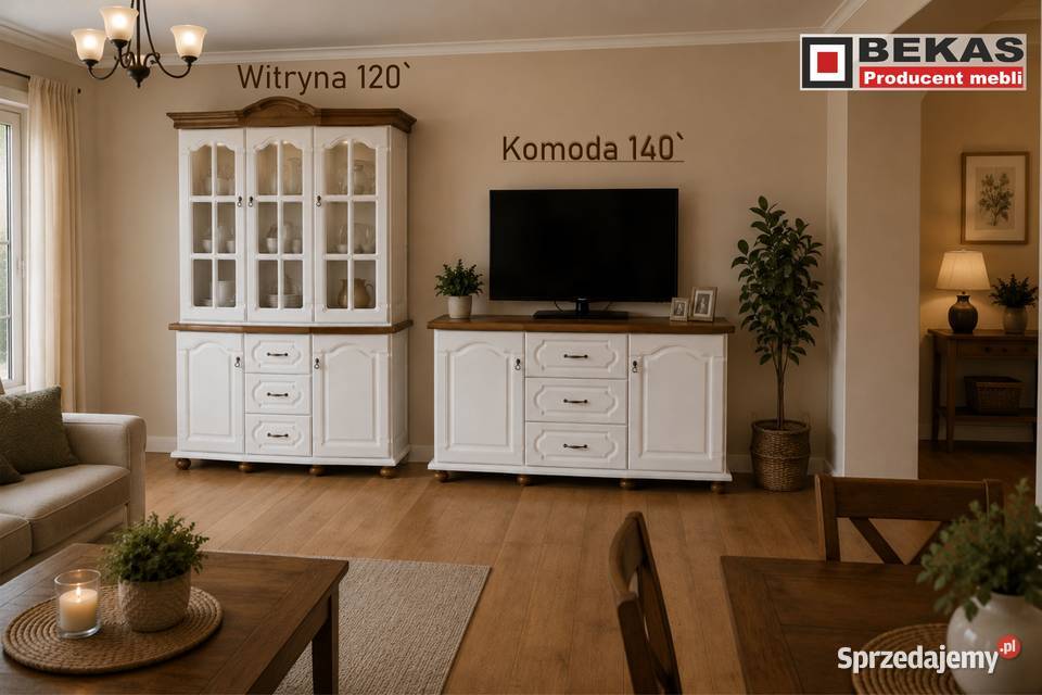 Śliczna Stylowa Lakierowana Witryna 120 Orzech lubelskie Lublin