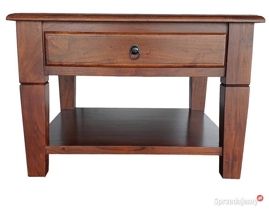 Drewniany klasyczny stolik z szufladą Lublin