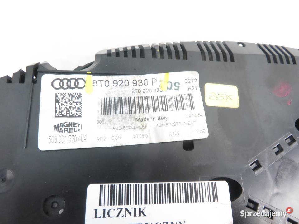 LICZNIK AUDI A5 8T3 27 TDI 8T0920930P