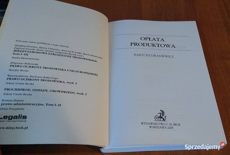 Opłata produktowa Bartosz Draniewicz sprzedam