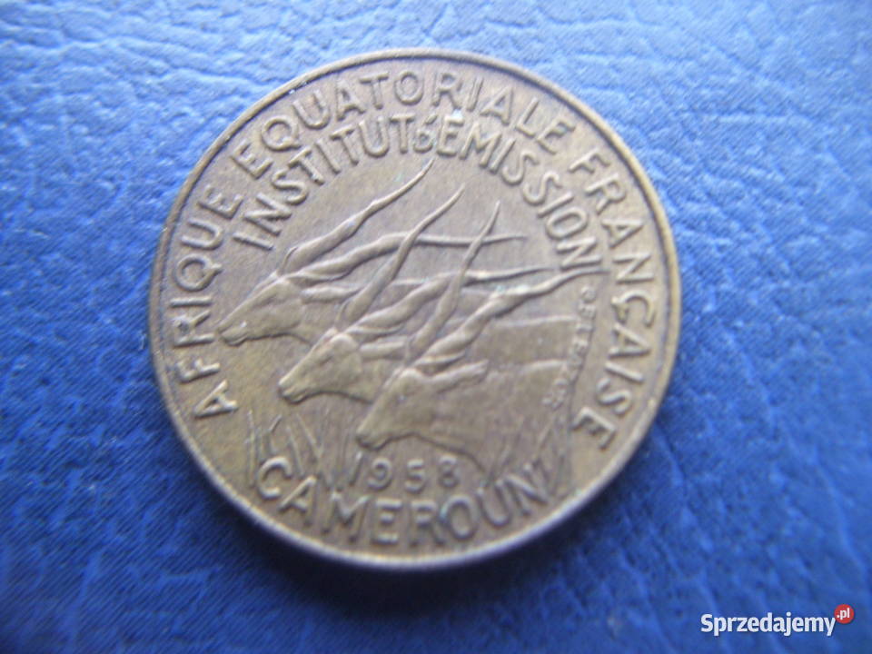 Stare monety 5 frank 1958 Afryka Równikowa Numizmatyka Lesko