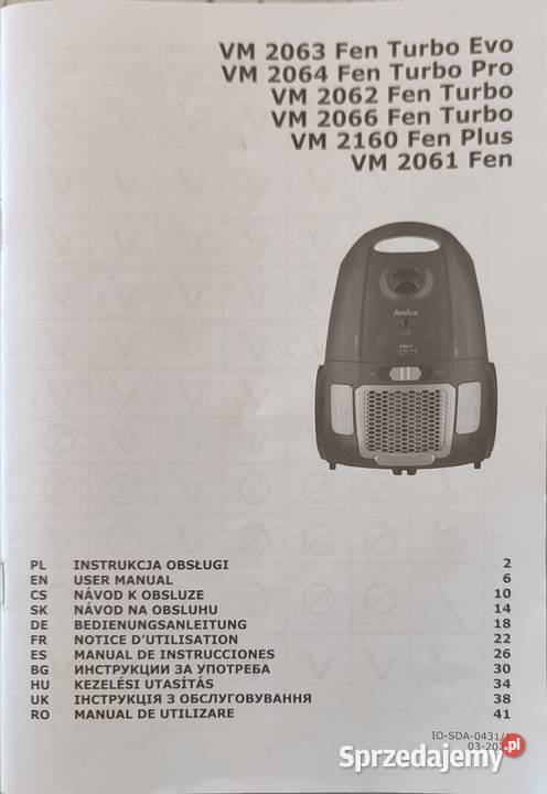 Odkurzacz Amica na gwarancji do 2027r Dom i Ogród łódzkie Łódź sprzedam