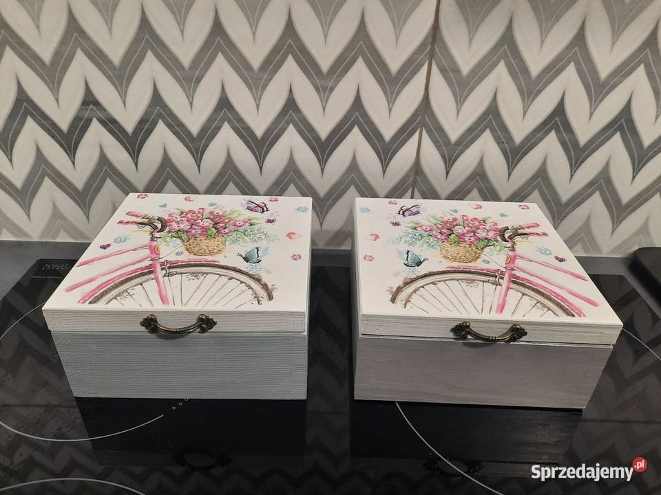 Szkatułka z rowerem decoupage Kędzierzyn-Koźle