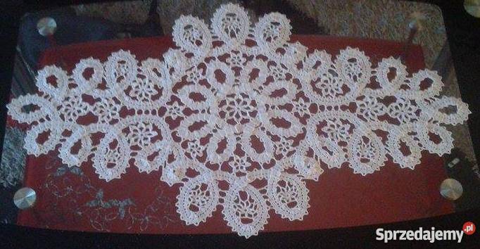 Bieżnik biały koronkowy biały śląskie Kłobuck