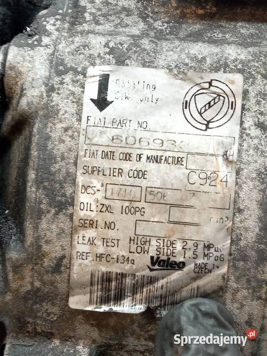 SPRĘŻARKA KLIMATYZACJI 60693331 24 JTD Alfa