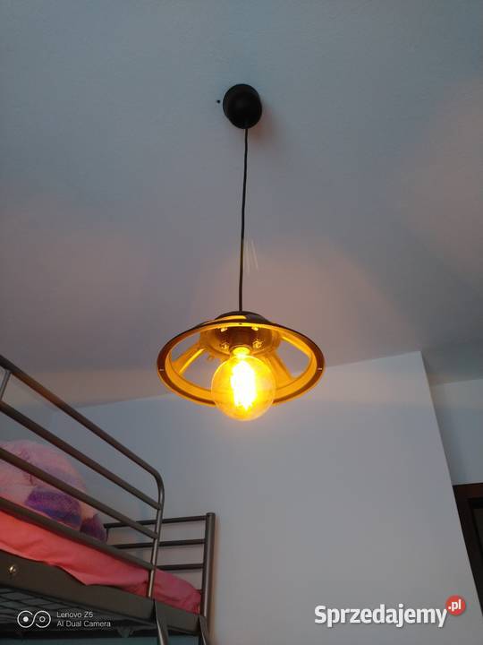 Lampa wisząca głośnik industrial czarny