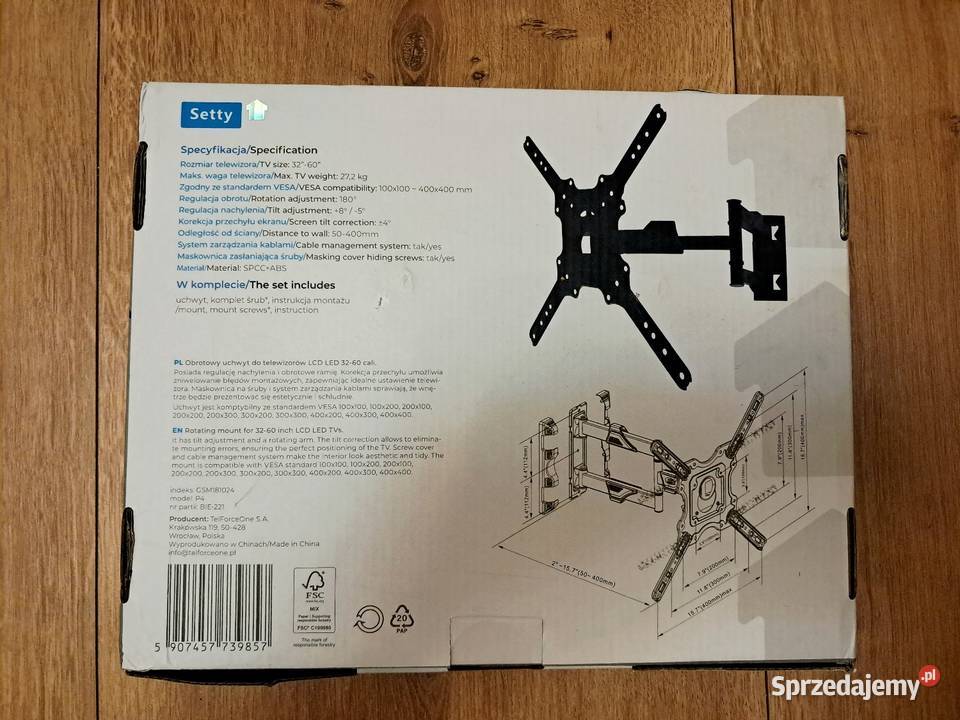 Obrotowy uchwyt do telewizorów Łódź