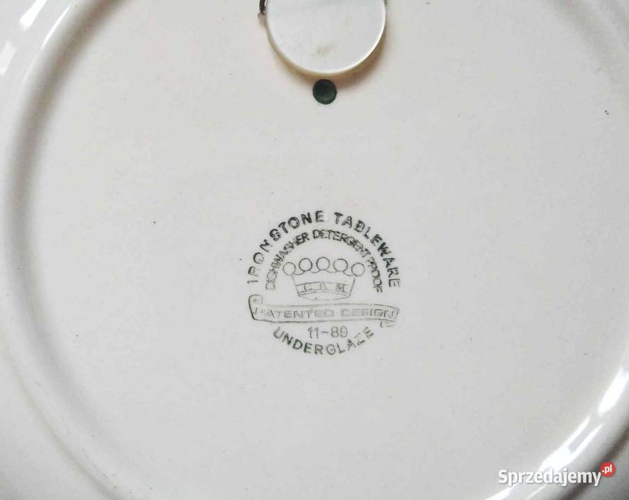 Talerz dekoracyjny na ścianę angielski Ironstone pomorskie Gdańsk