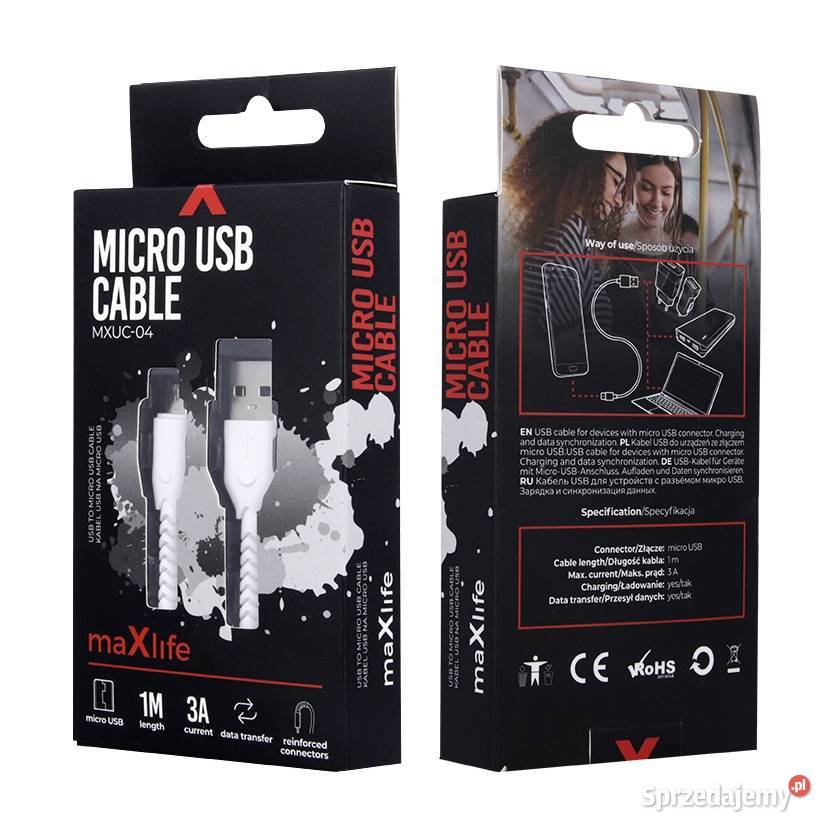 Kabel USB mikro 3A 1m Quick Charge QC 30 szybkie Siemianowice Śląskie