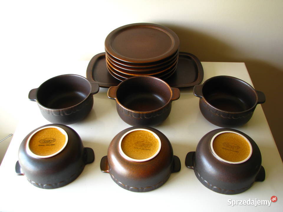 Kamionkowe miseczki z uszkami talerzyki i patera Brzegi