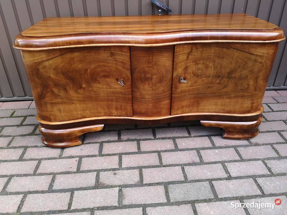 Komoda Niska ARTDECO Orzech RTV 135 Stara Antyk Swarzędz
