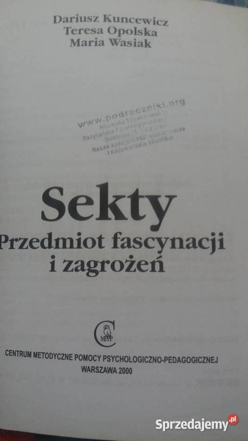 sekty przedmiot fascynacji i zagrożeń książki
