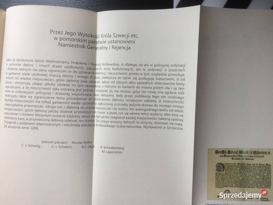 3725 Dokumenty Władzy Szwedzkiej Na Pomorzu W Szczecin