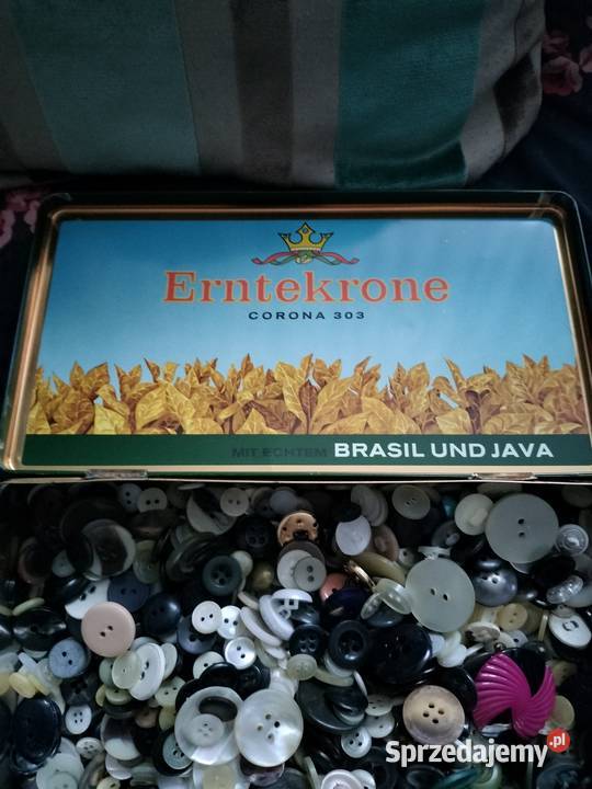 Metalowe pudełko z guzikami różne duże pudełko Choszczno sprzedam