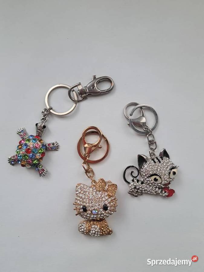 Trzy breloczki żółw kot hello kitty Brzesko sprzedam