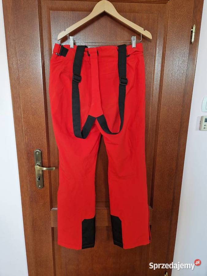 Spodnie czerwone narciarskie snowboardowe męskie Bibice